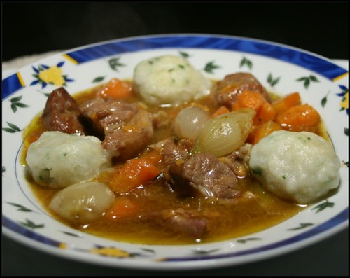Irish Stew (Ragoût d’agneaux et dumplings) – Sorbet citron au mascarpone