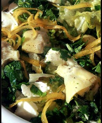 Salade d’artichauts, mozzarella de Yotam Ottolenghi