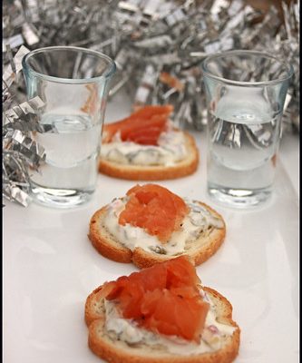 Gravlax de saumon mariné à la Vodka