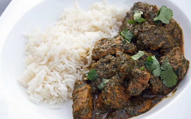 Curry d’agneau aux épinards (cuisine indienne)