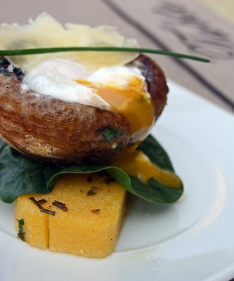 Champignons et polenta sous le gril