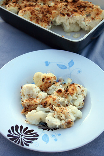 Cauliflower cheese (gratin de chou fleur, sauce béchamel)