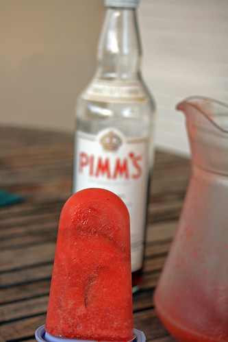 Pimm’s ice lollies (glace au Pimms)