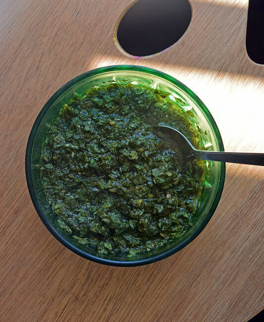 Mint sauce (sauce anglaise maison à la menthe)