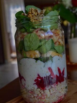 Salade pratique en bocal (British Salad Jar)