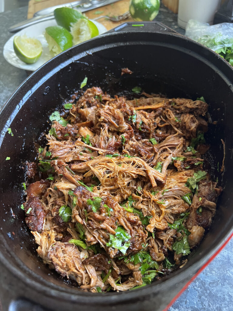 Pulled pork vindaloo (porc effiloché à l’indienne)