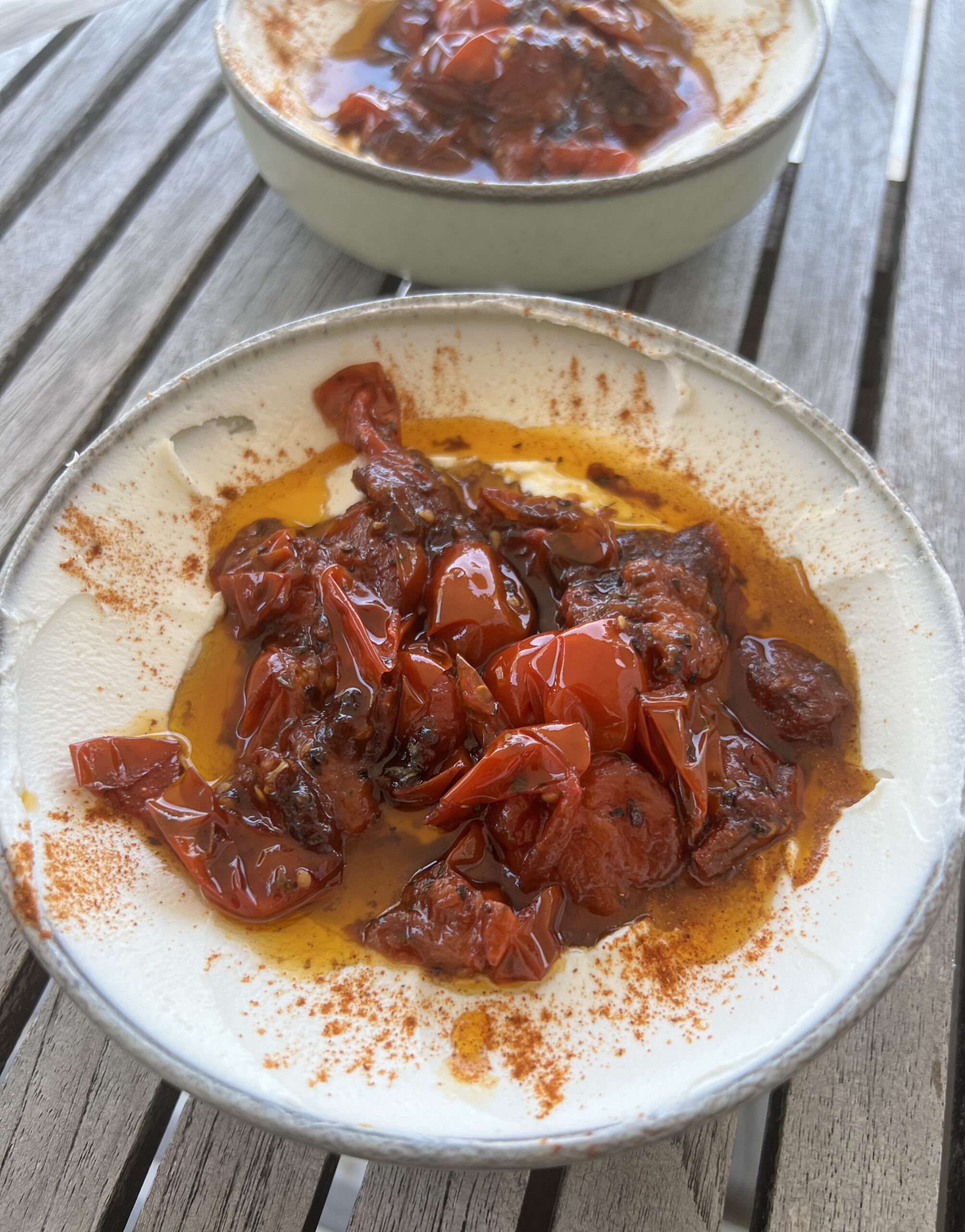 Labneh aux tomates confites d’Ottolenghi
