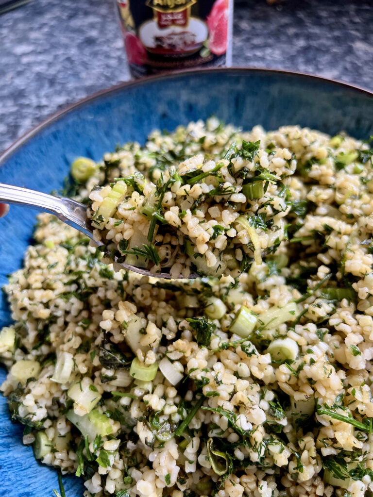 Taboubé vert à la mélasse d’Ottolenghi