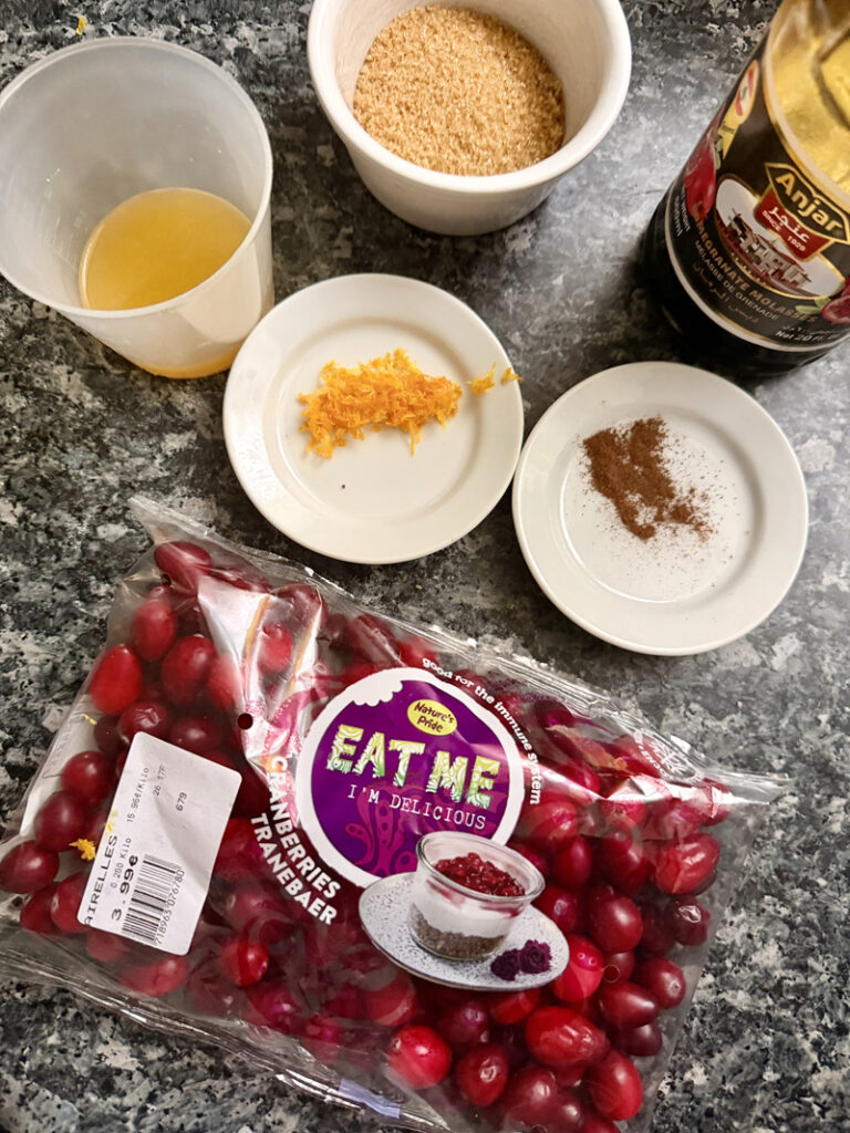 Sauce aux canneberges à la persane