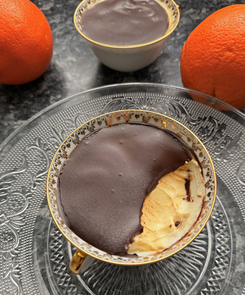 Posset à l’orange et ganache chocolat