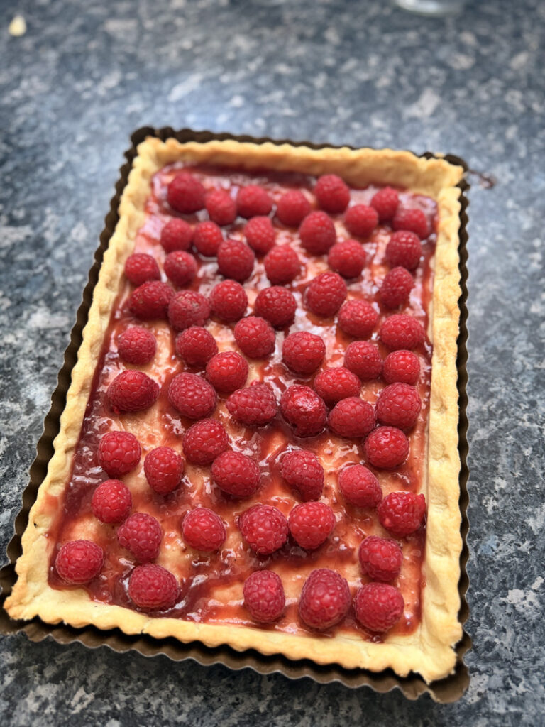 Bakewell tart aux framboises
