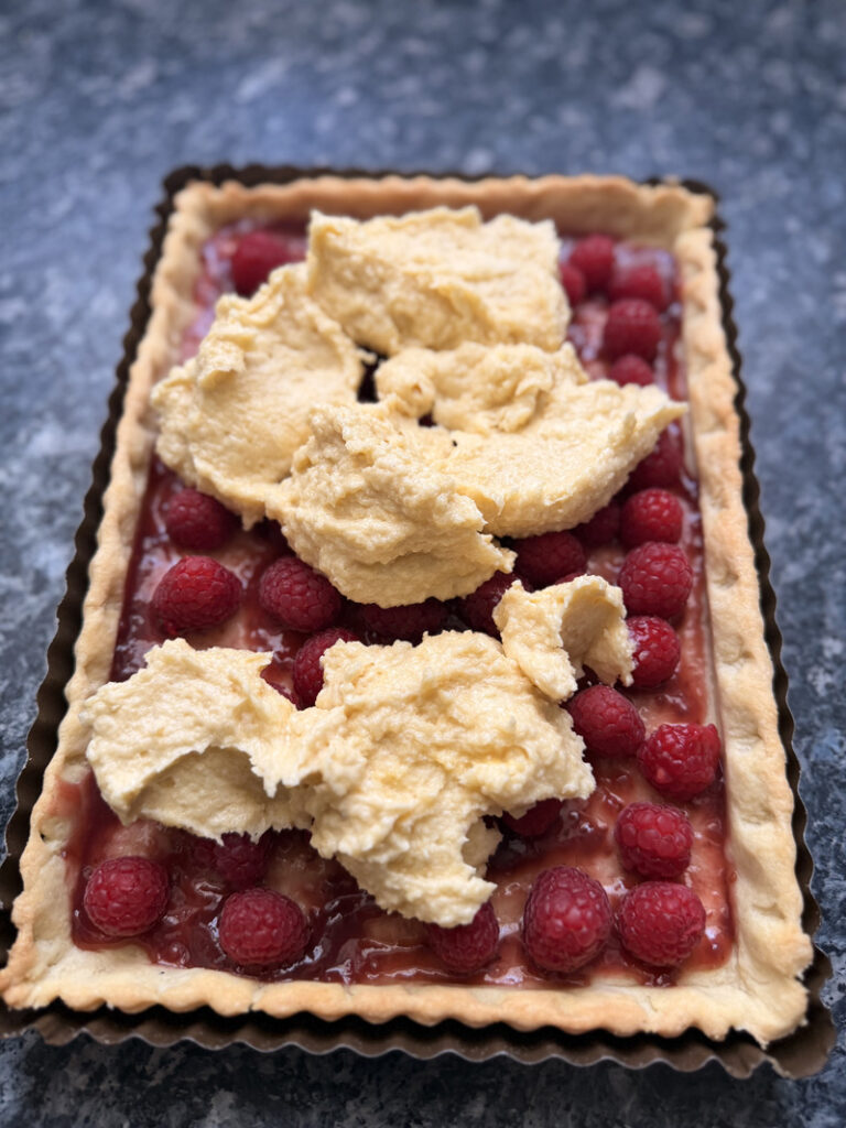 Bakewell tart aux framboises