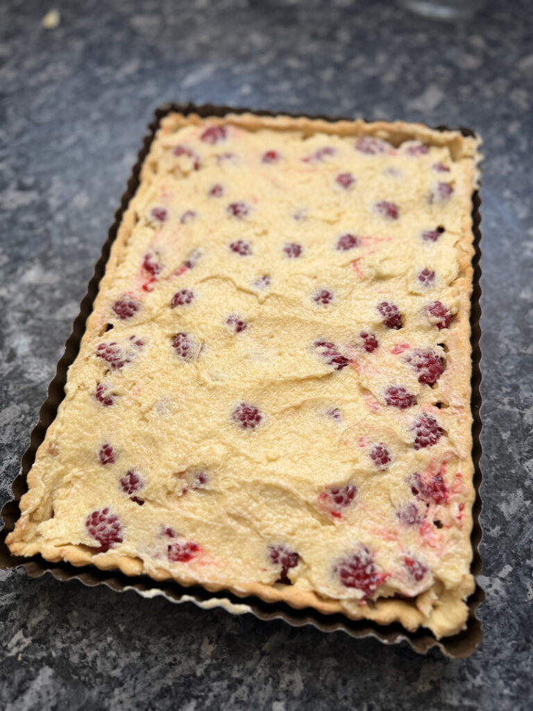 Bakewell tart aux framboises