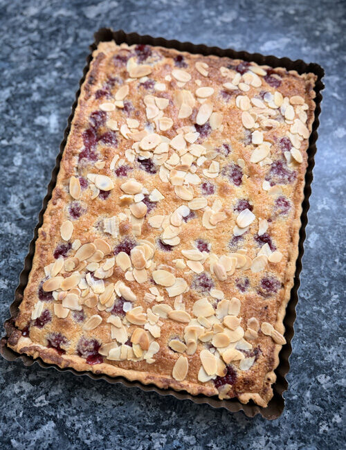 Bakewell tart aux framboises
