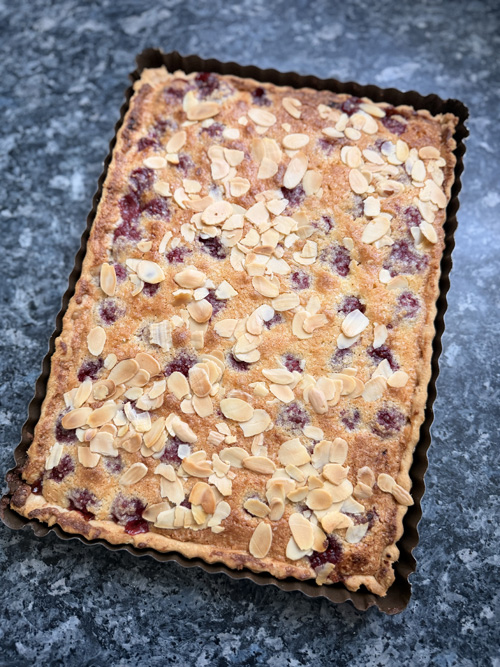 Bakewell tart aux framboises