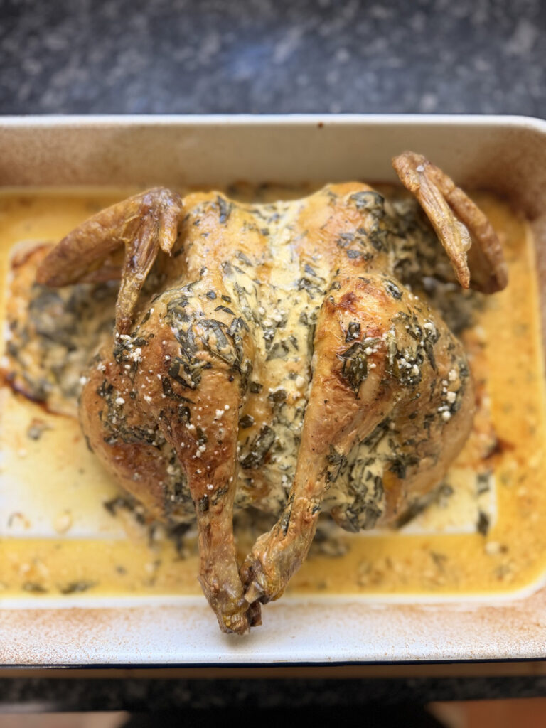 Poulet crapaudine à l’estragon